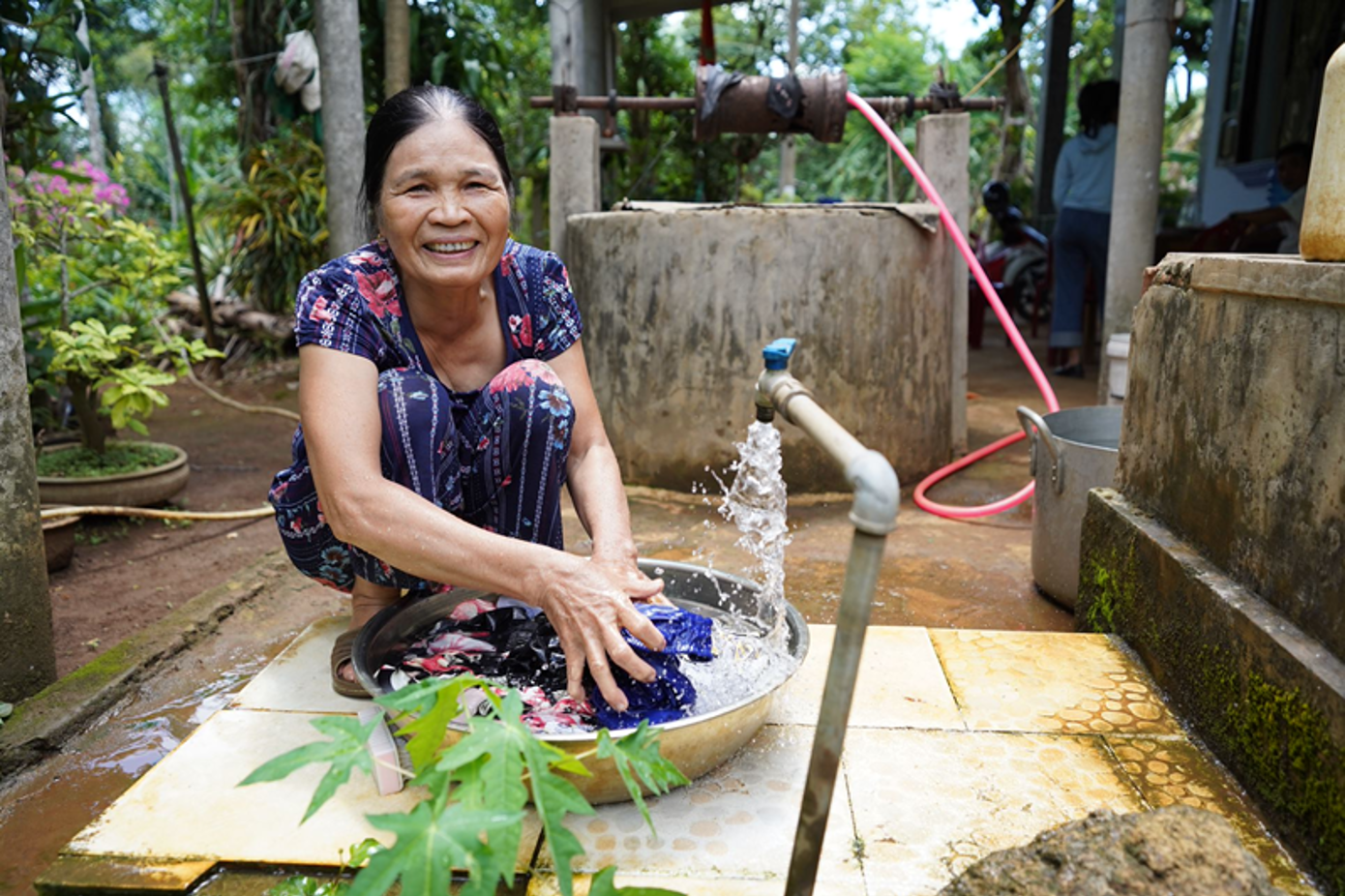 Người dân không còn phải sử dụng nguồn nước nhiễm phèn trong sinh hoạt hàng ngày